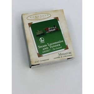 Hallmark Keepsake Ornament Steam Locomotive And Tender 2002 Lionel General New
